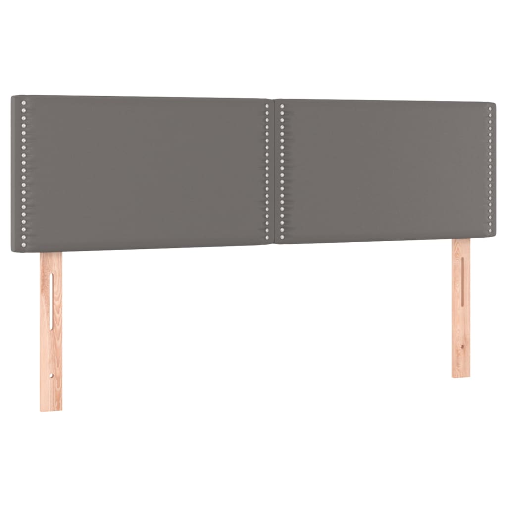 Krevet s oprugama i madracem sivi 140x190 cm od umjetne kože