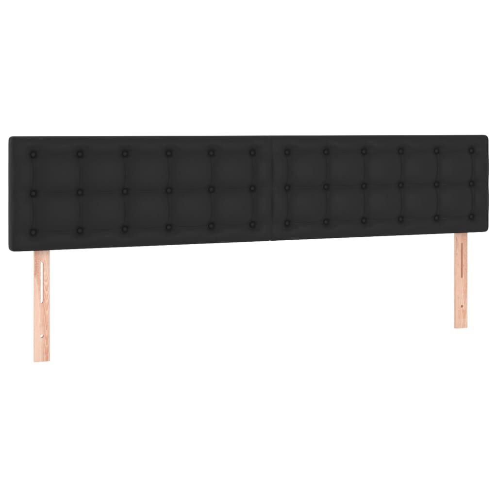 Krevet s oprugama i madracem crni 160 x 200 cm od umjetne kože