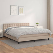 Krevet box spring s madracem cappuccino 180x200 cm umjetna koža