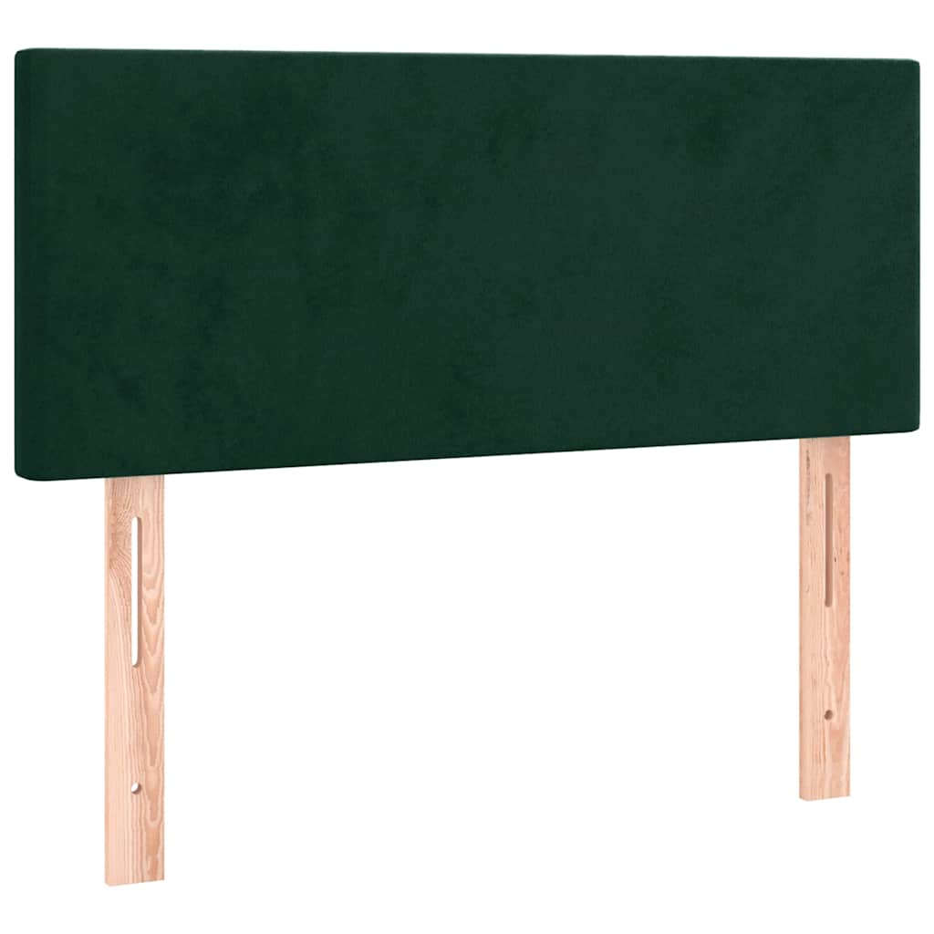 Box spring krevet s madracem tamnozeleni 80 x 200 cm baršunasti