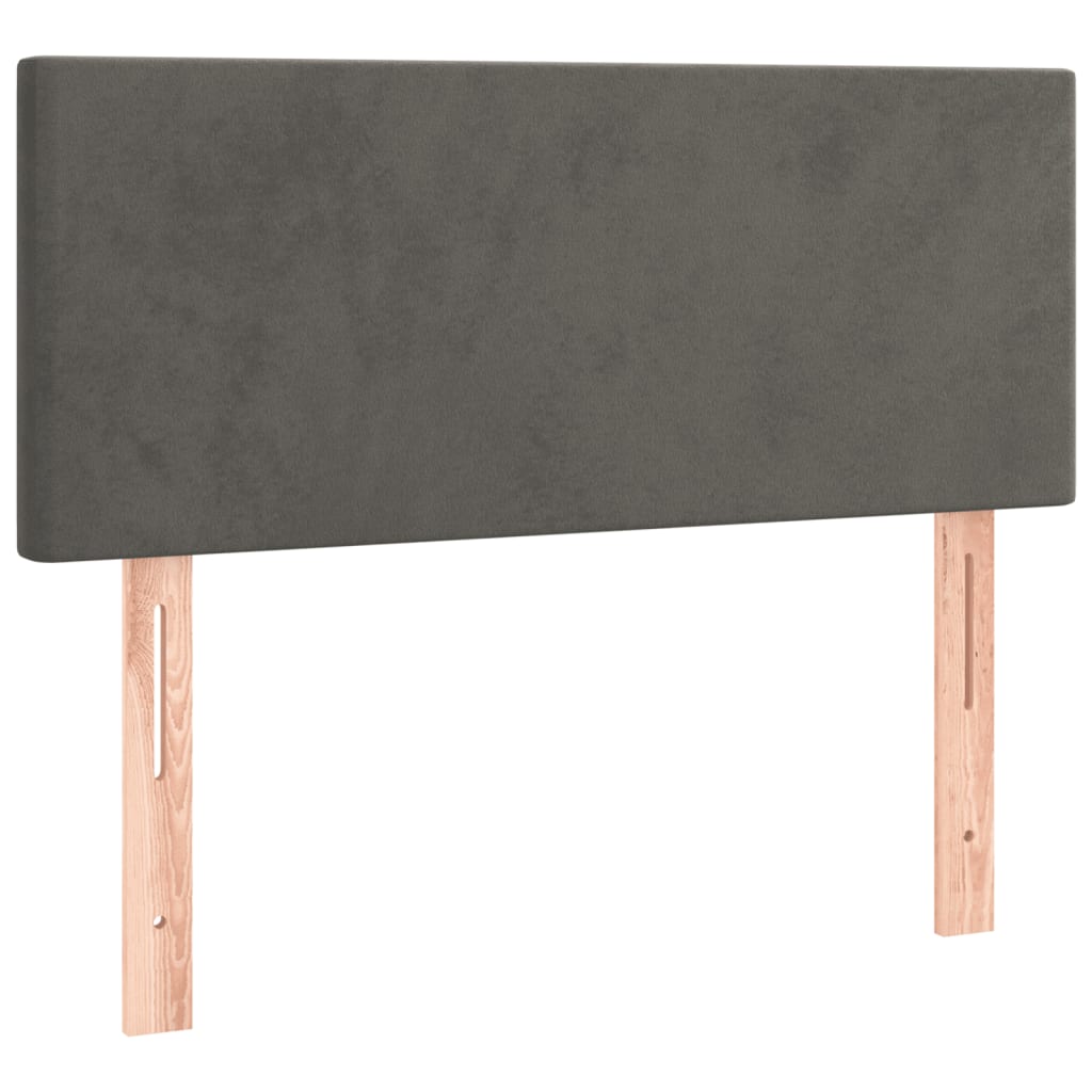 Box spring krevet s madracem tamnosivi 100x200 cm baršunasti