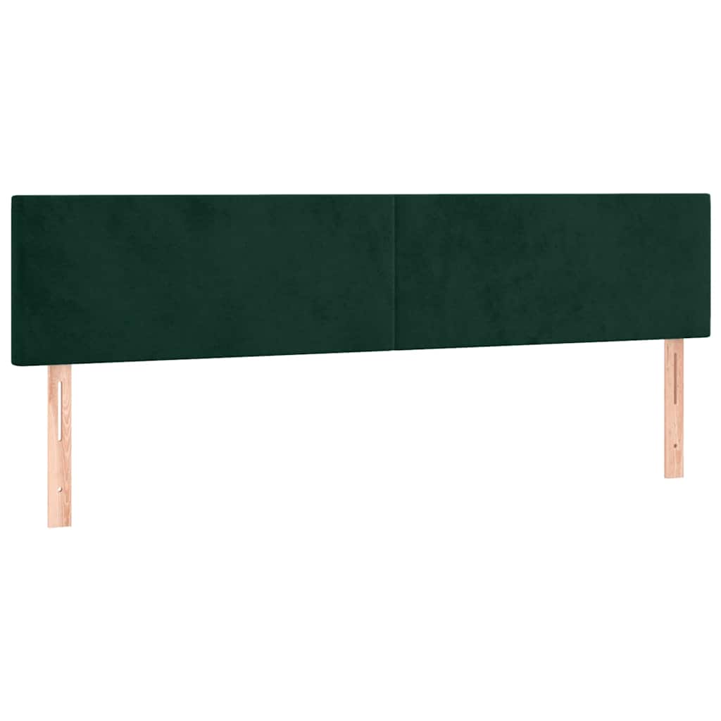 Krevet s oprugama i madracem tamnozeleni 180x200 cm baršunasti