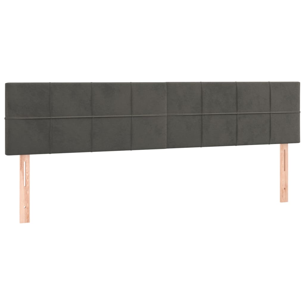 Krevet s oprugama i madracem tamnosivi 180x200 cm baršunasti