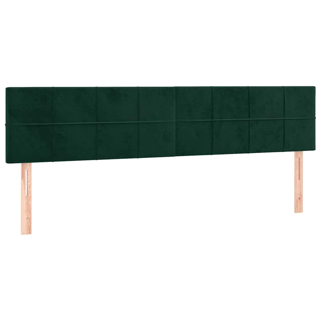 Krevet s oprugama i madracem tamnozeleni 180x200 cm baršunasti
