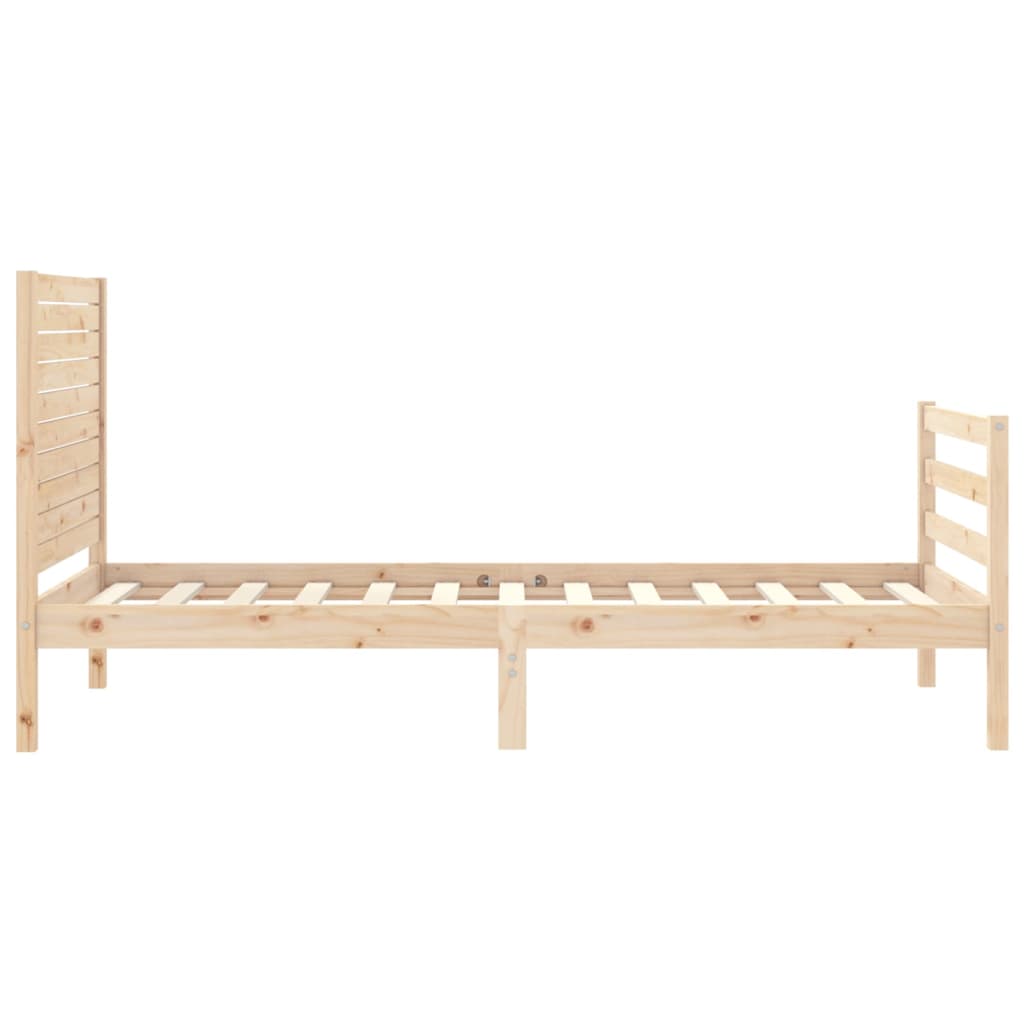 Okvir za krevet s uzglavljem 100x200 cm od masivnog drva