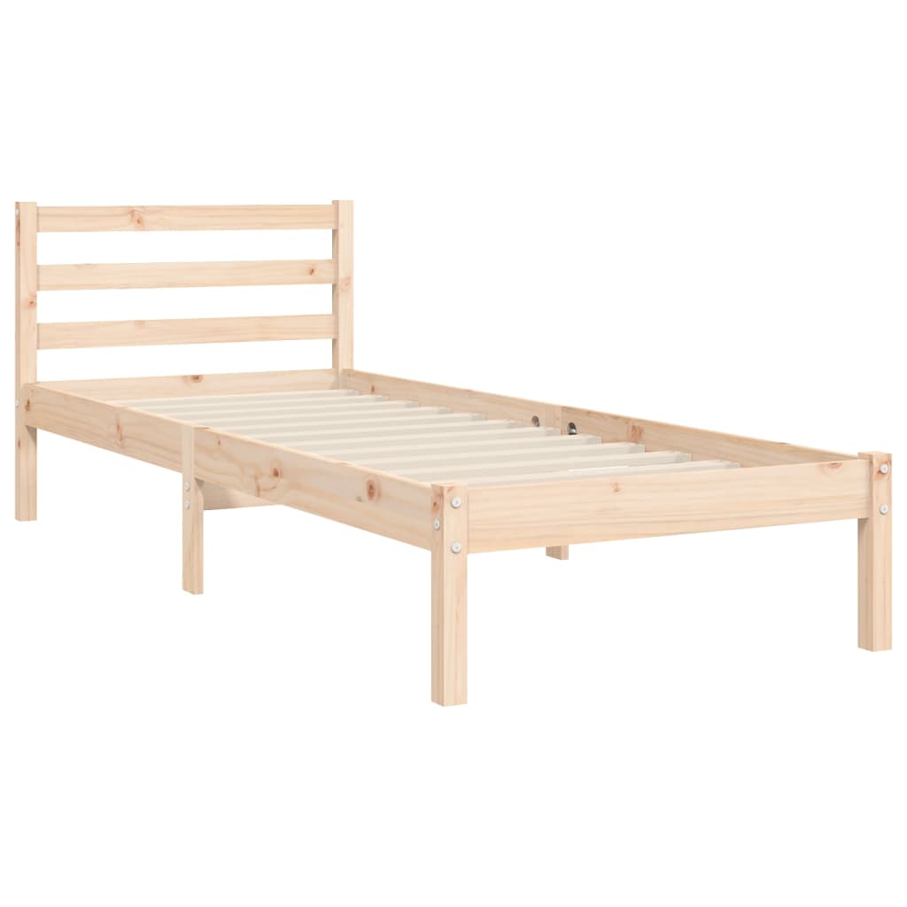 Okvir za krevet s uzglavljem 100x200 cm od masivnog drva