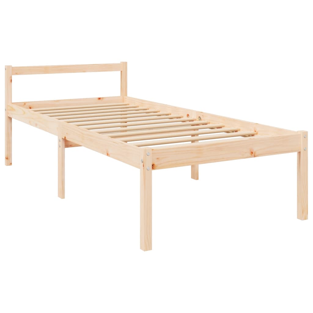 Krevet za starije s uzglavljem 90x200 cm od masivnog drva