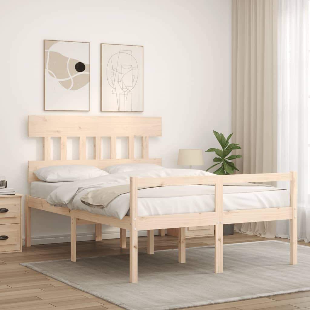 Krevet za starije s uzglavljem 120x200 cm od masivnog drva