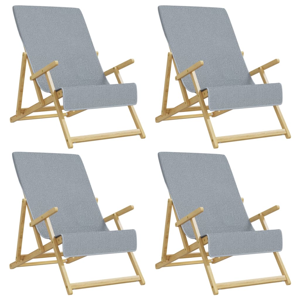 Ručnici za plažu 4 kom sivi 60 x 135 cm od tkanine 400 GSM