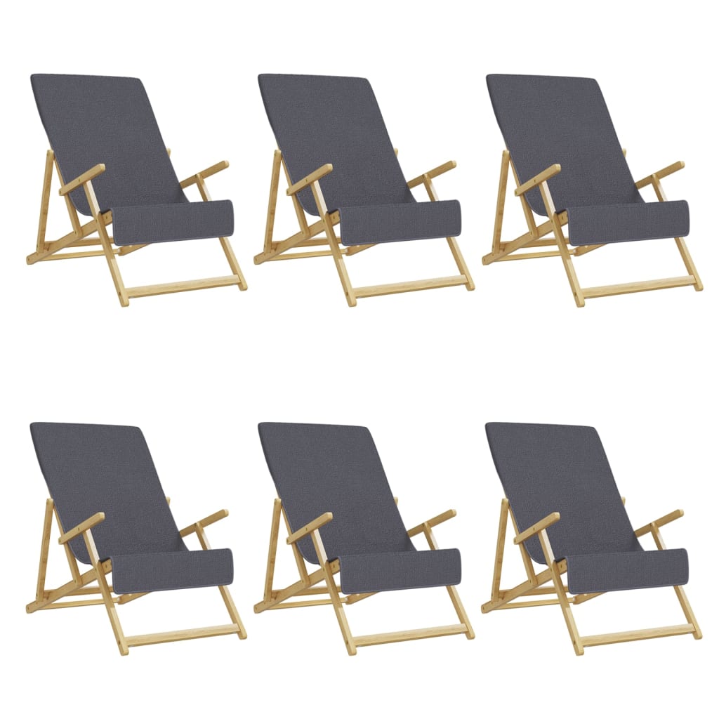 Ručnici za plažu 6 kom antracit 60 x 135 cm od tkanine 400 GSM