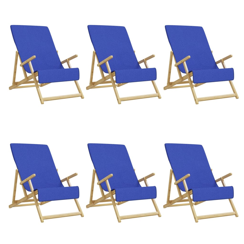 Ručnici za plažu 6 kom plavi 60 x 135 cm od tkanine 400 GSM