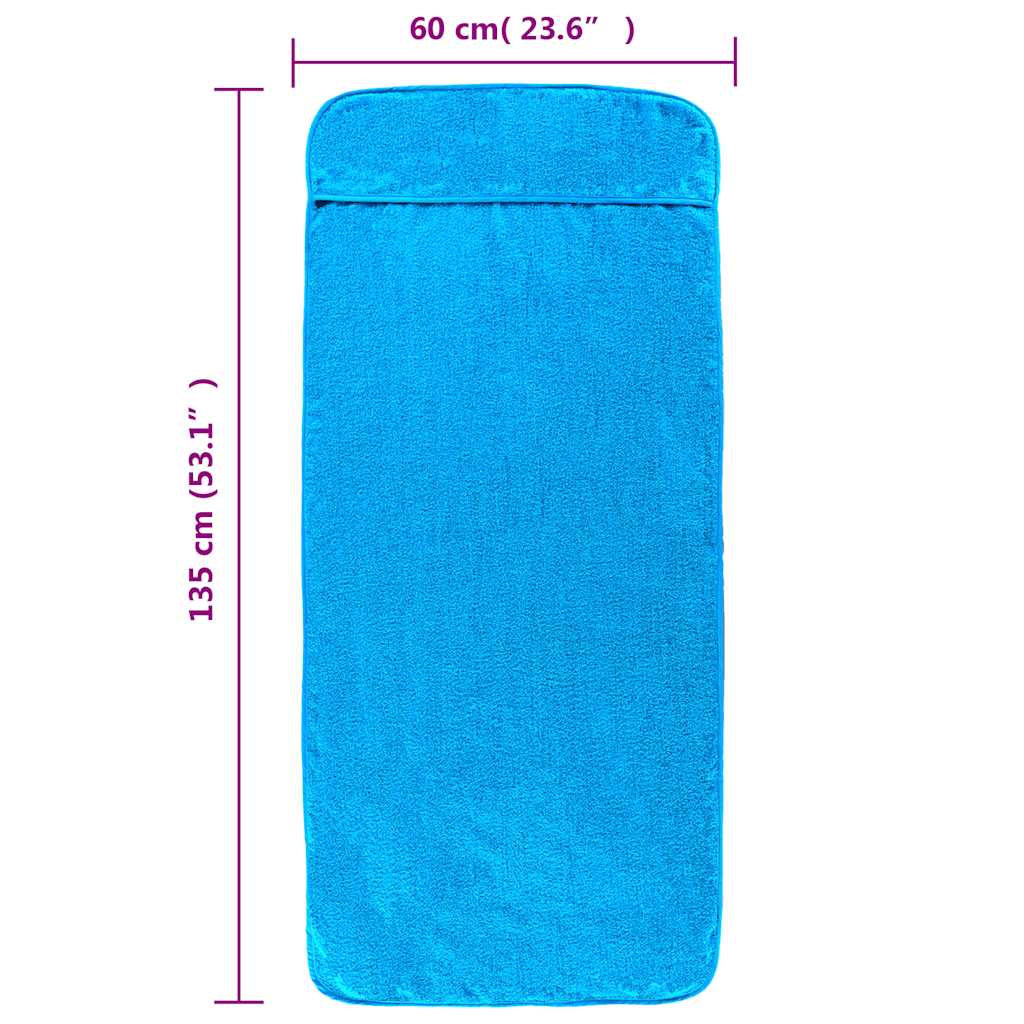 Ručnici za plažu 6 kom tirkizni 60 x 135 cm od tkanine 400 GSM