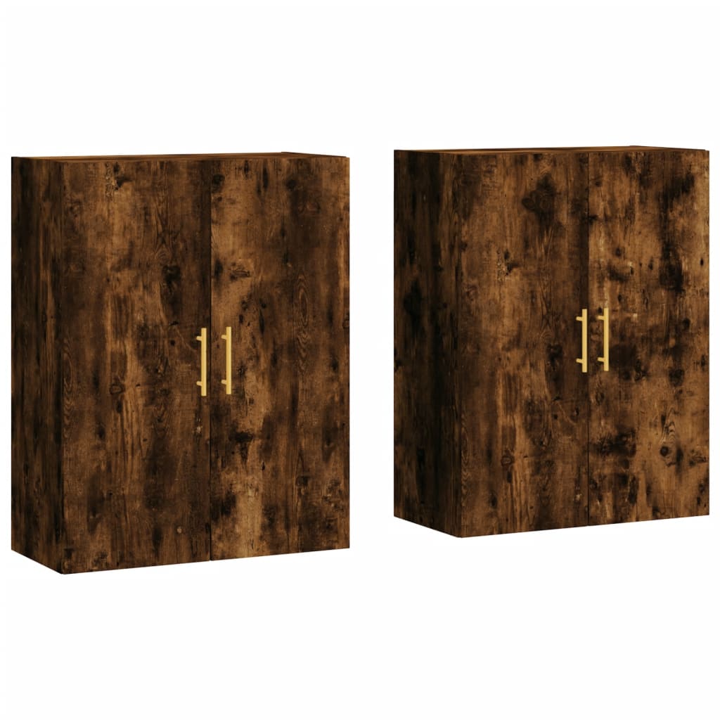 Zidni ormarići 2 kom boja dimljenog hrasta 69,5 x 34 x 90 cm