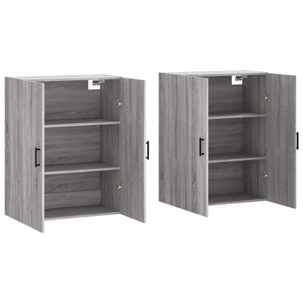 Zidni ormarići 2 kom siva boja hrasta sonome 69,5 x 34 x 90 cm