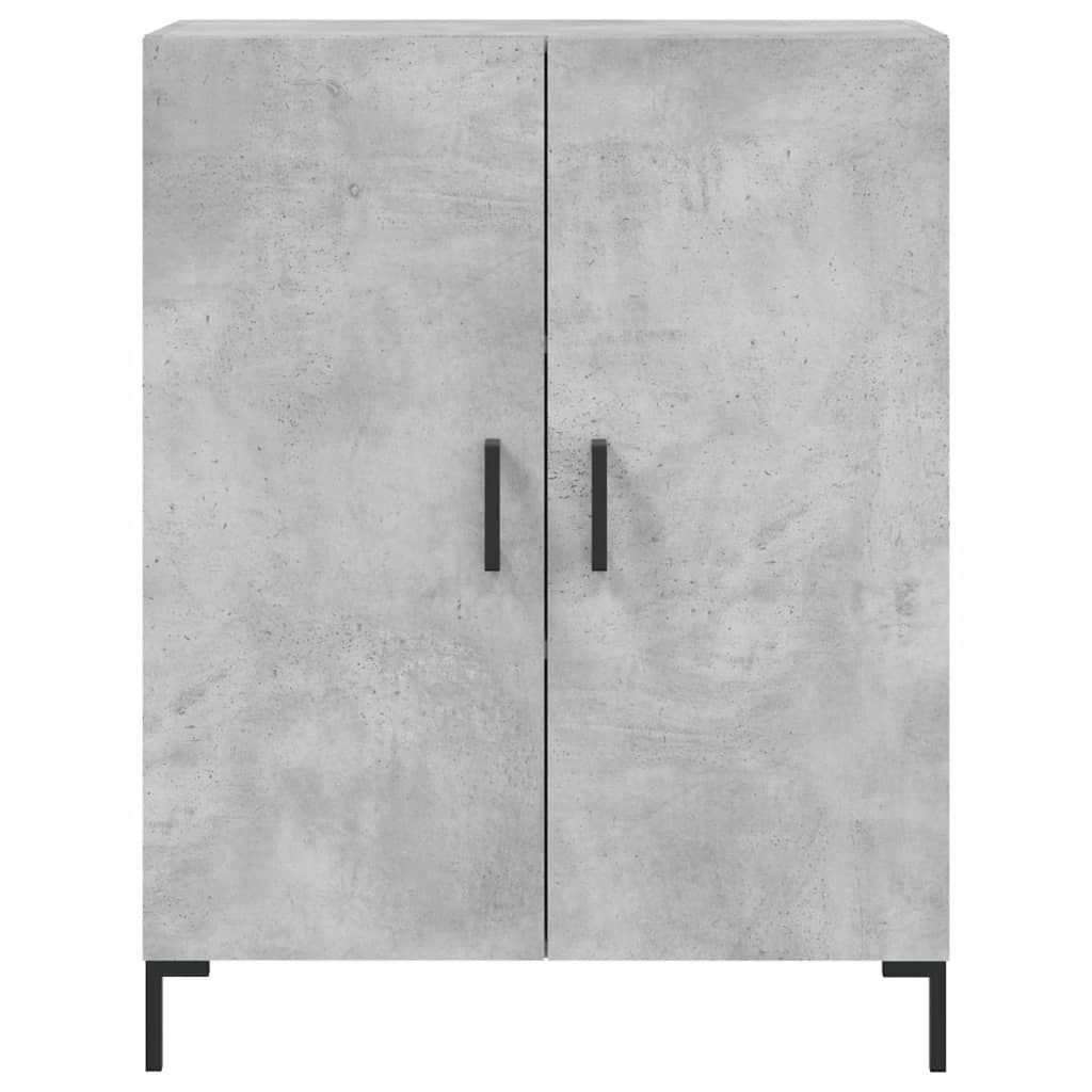 Visoka komoda siva betona 69,5x34x180 cm od konstruiranog drva