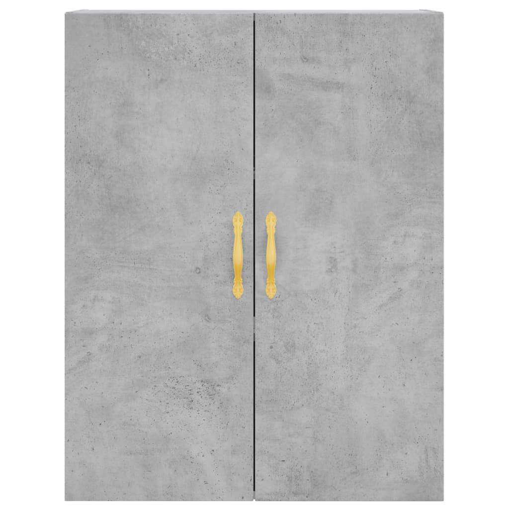 Visoka komoda siva betona 69,5x34x180 cm od konstruiranog drva