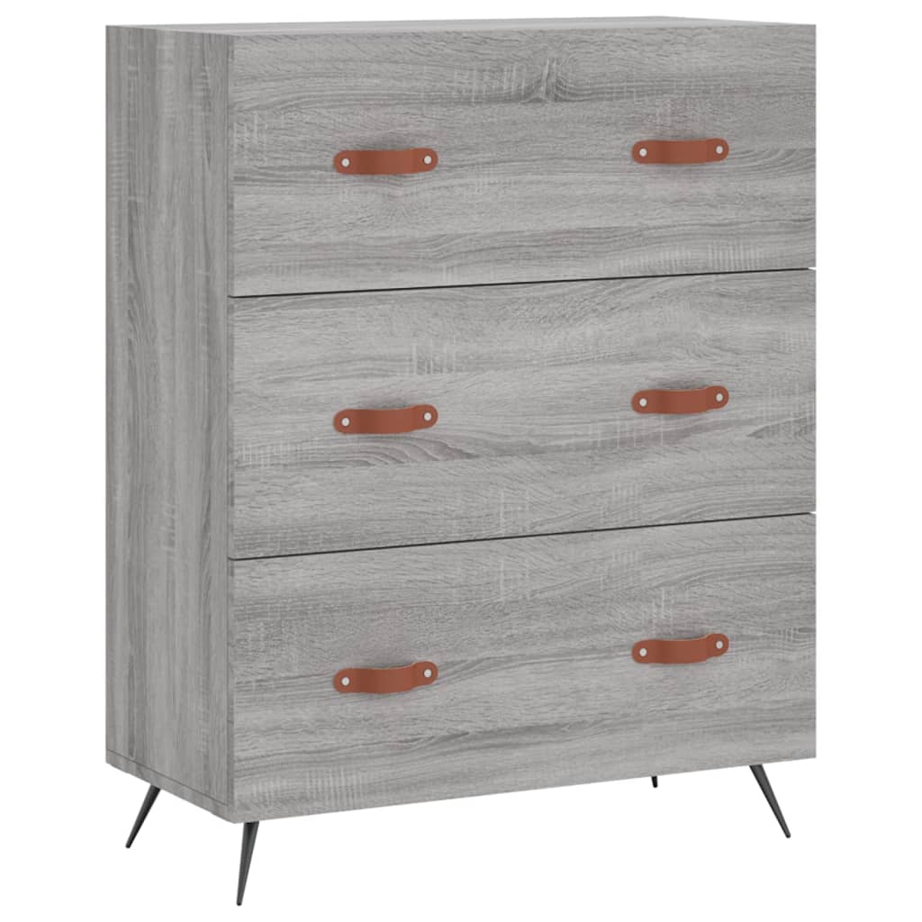 Visoka komoda siva sonome 69,5x34x180 cm od konstruiranog drva