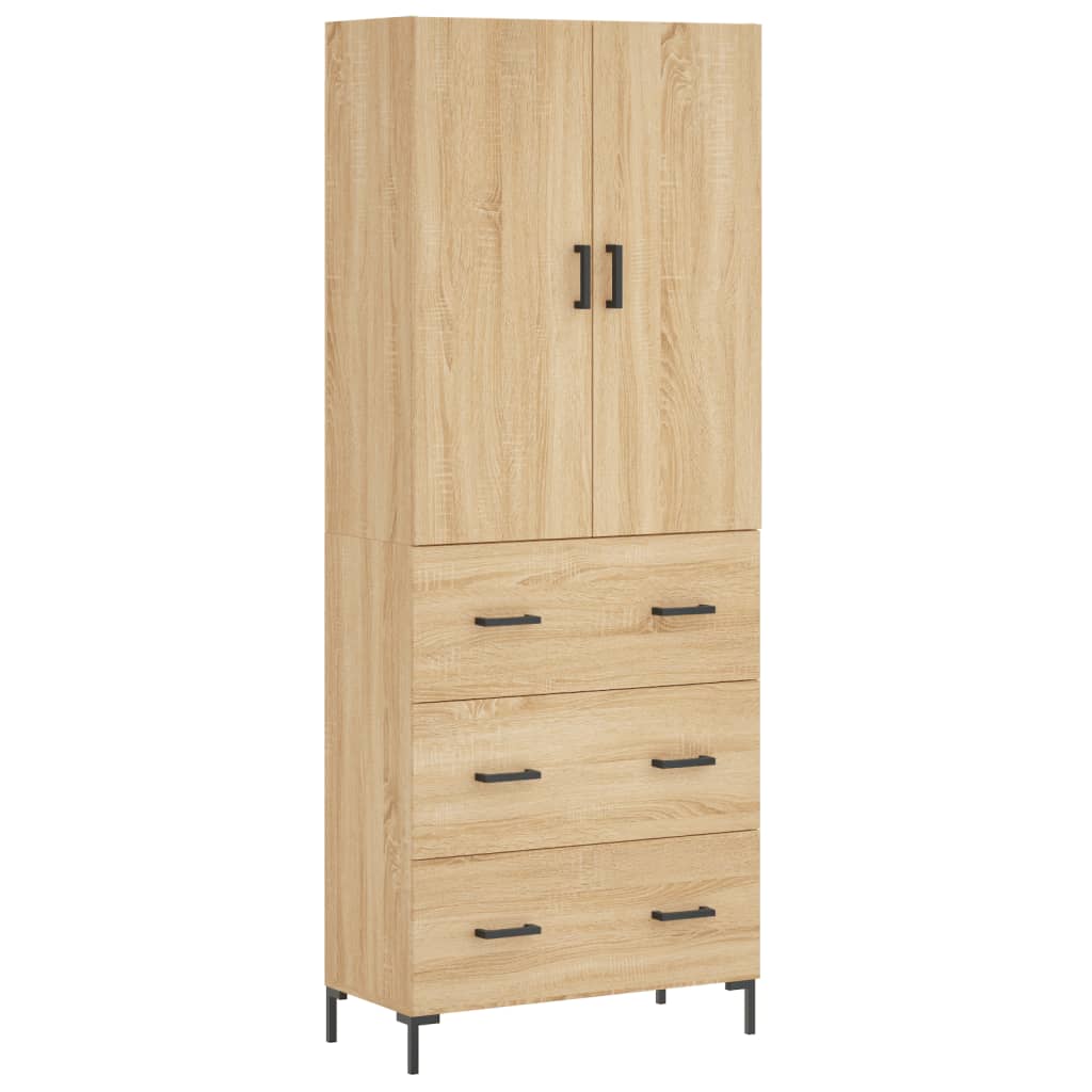 Visoka komoda hrasta sonome 69,5x34x180cm od konstruiranog drva