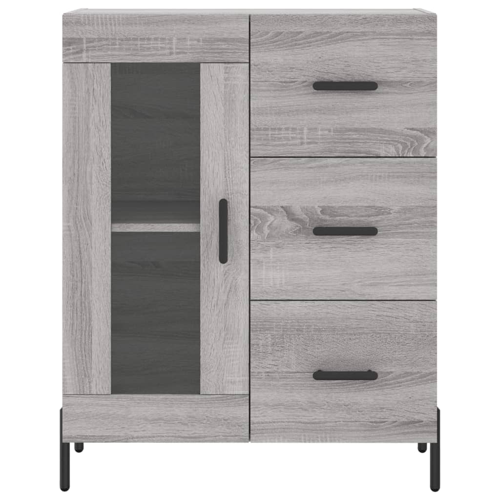Visoka komoda siva sonome 69,5x34x180 cm od konstruiranog drva