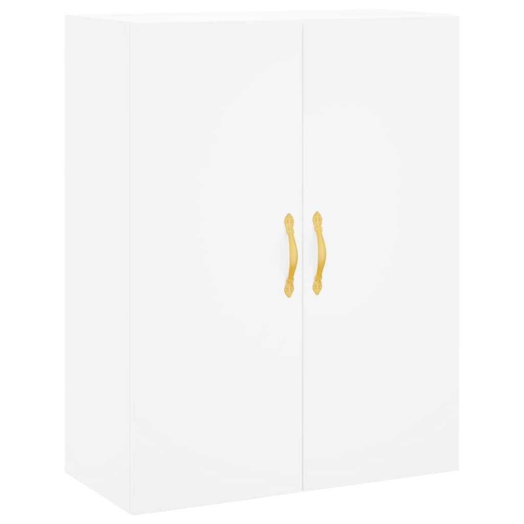 Visoka komoda bijela 69,5x34x180 cm konstruirano drvo