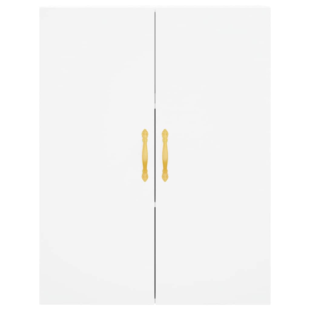 Visoka komoda bijela 69,5x34x180 cm konstruirano drvo