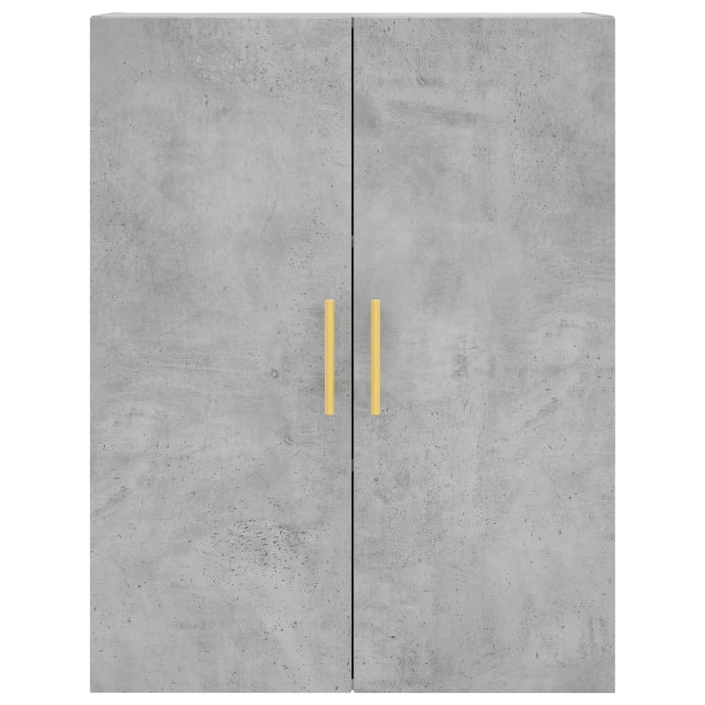 Visoka komoda siva betona 69,5x34x180 cm od konstruiranog drva
