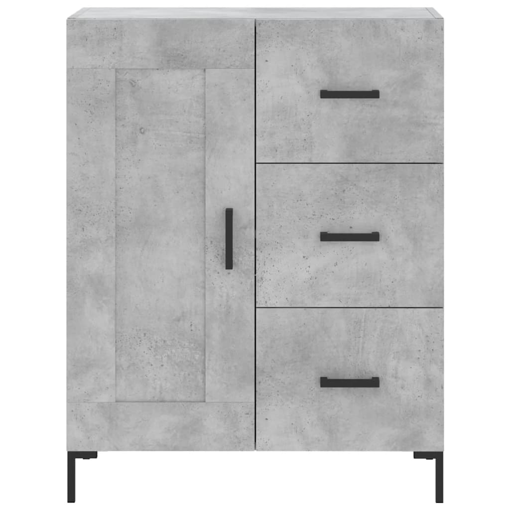 Visoka komoda siva betona 69,5x34x180 cm od konstruiranog drva