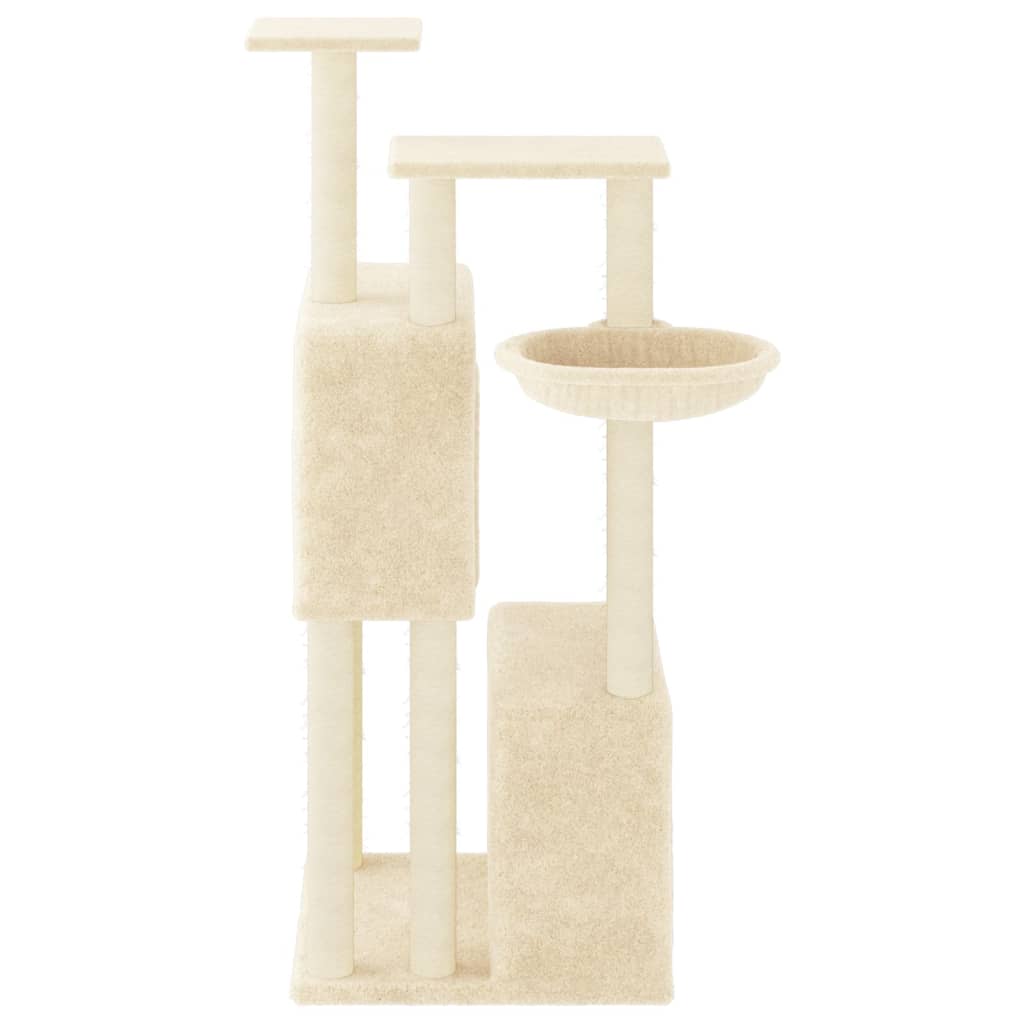 Penjalica za mačke sa stupovima za grebanje krem 122 cm