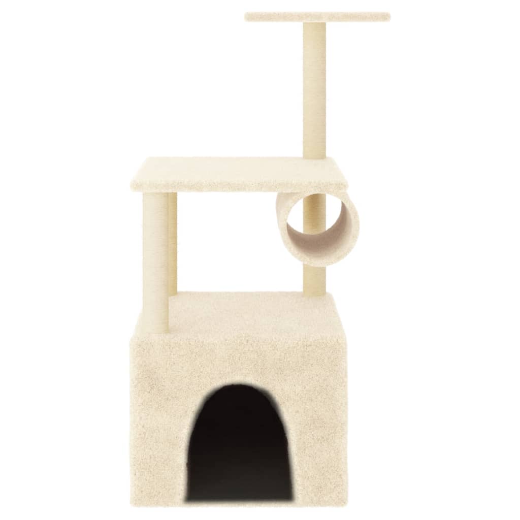 Penjalica za mačke sa stupovima za grebanje krem 109,5 cm