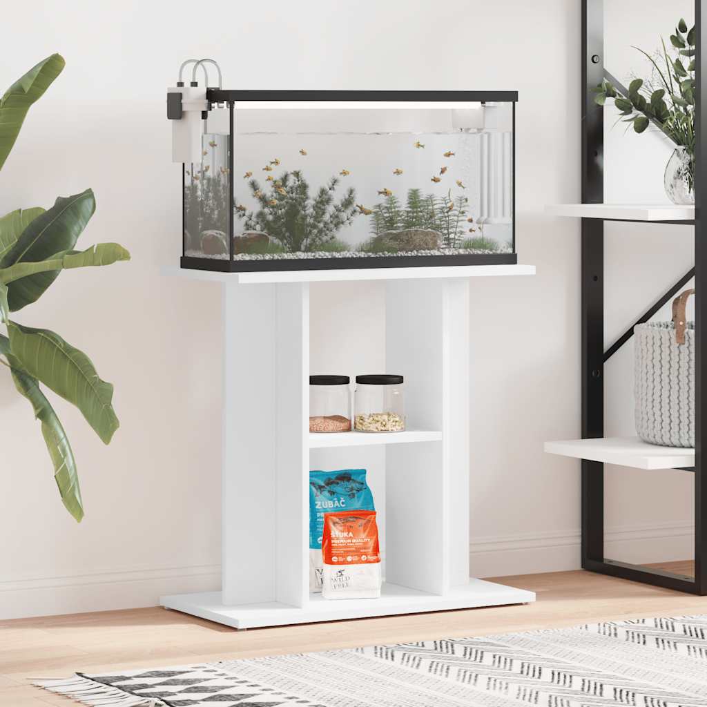 Stalak za akvarij bijeli 60 x 30 x 60 cm od konstruiranog drva