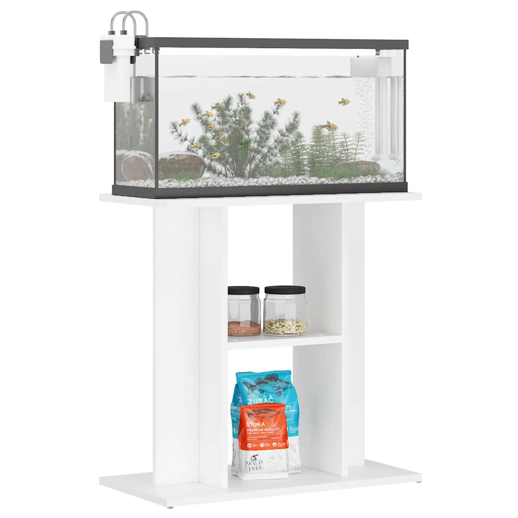 Stalak za akvarij bijeli 60 x 30 x 60 cm od konstruiranog drva
