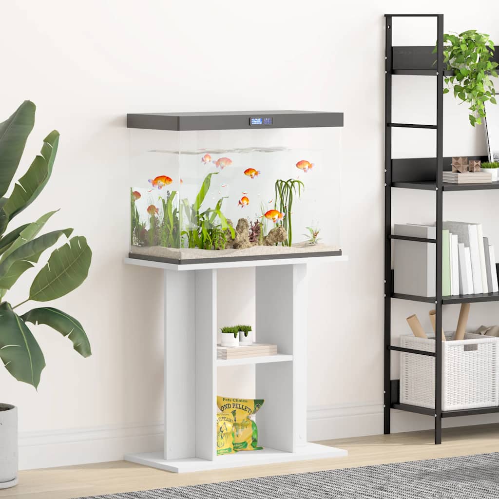 Stalak za akvarij bijeli 60 x 30 x 60 cm od konstruiranog drva