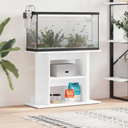 Stalak za akvarij bijeli 80 x 35 x 60 cm od konstruiranog drva