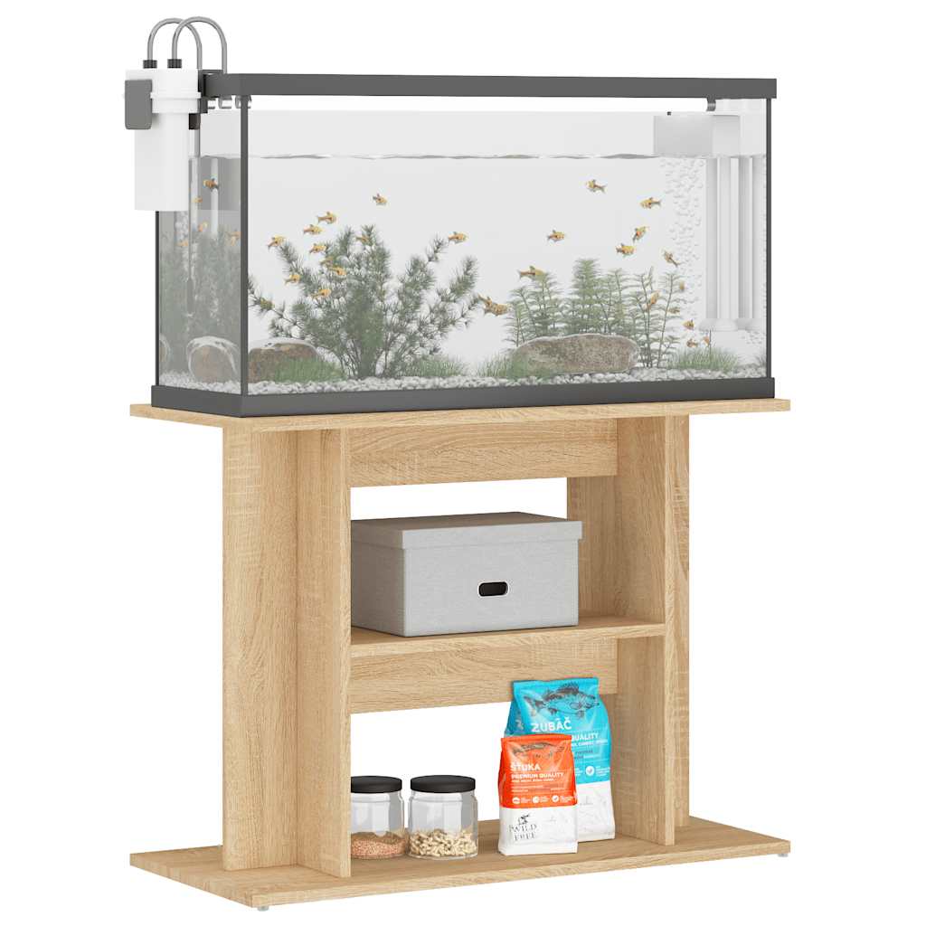 Stalak za akvarij boja hrasta 80x35x60 cm od konstruiranog drva