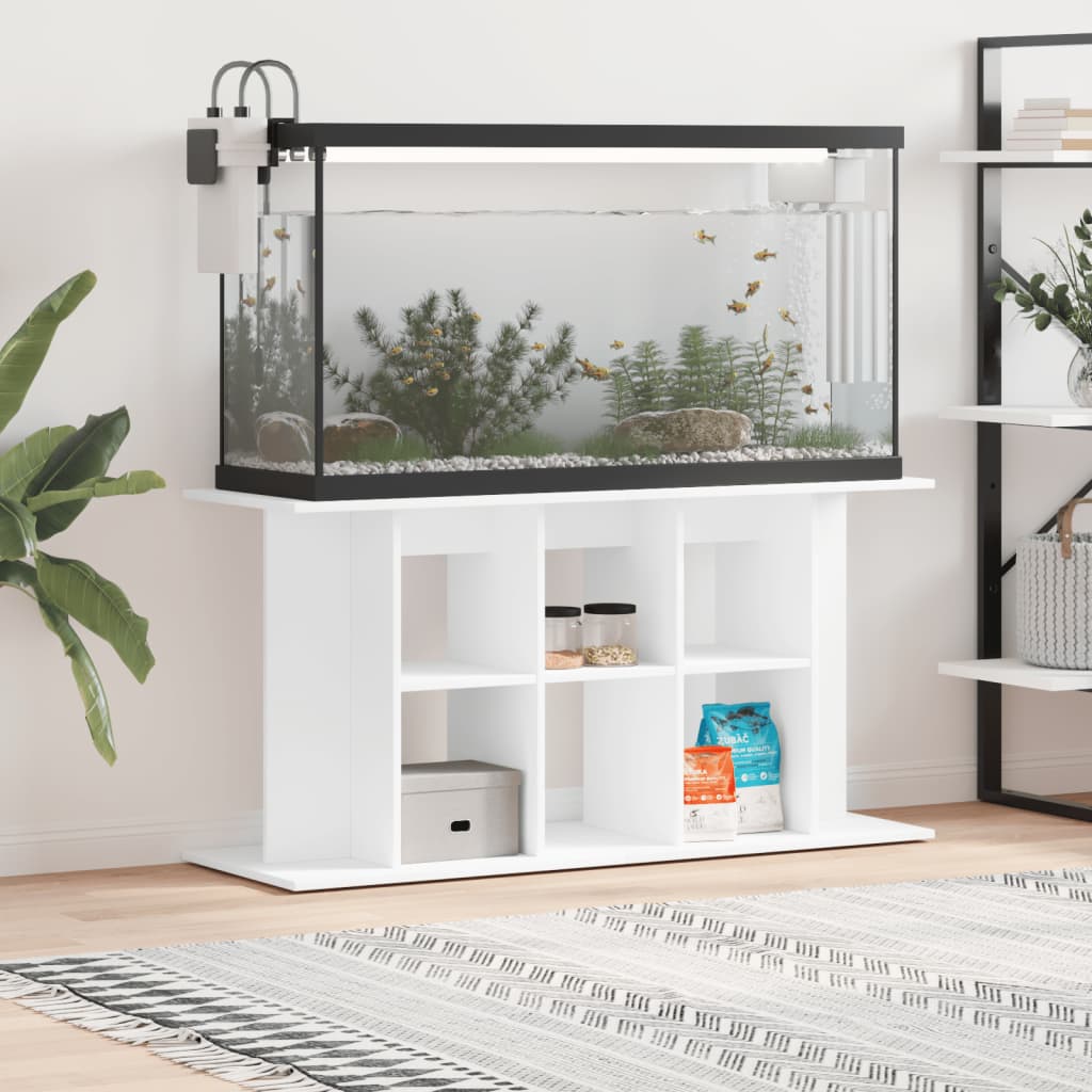 Stalak za akvarij bijeli 120 x 40 x 60 cm od konstruiranog drva