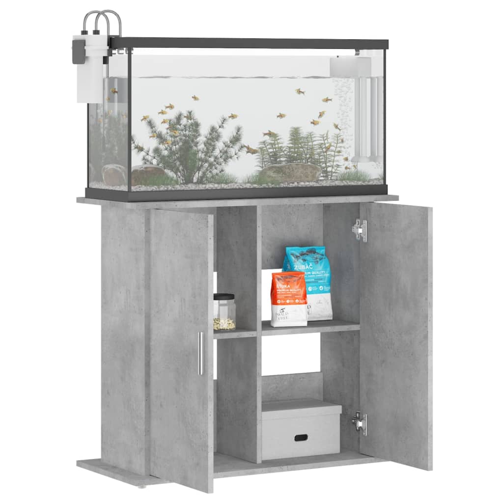 Stalak za akvarij Betonsko-sivi 81x36x73 cm Konstruirano drvo