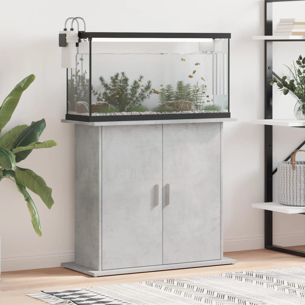 Stalak za akvarij Betonsko-sivi 81x36x73 cm Konstruirano drvo