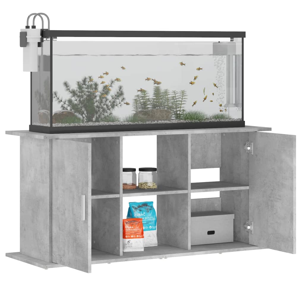 Stalak za akvarij Betonsko-sivi 121x41x58 cm Konstruirano drvo