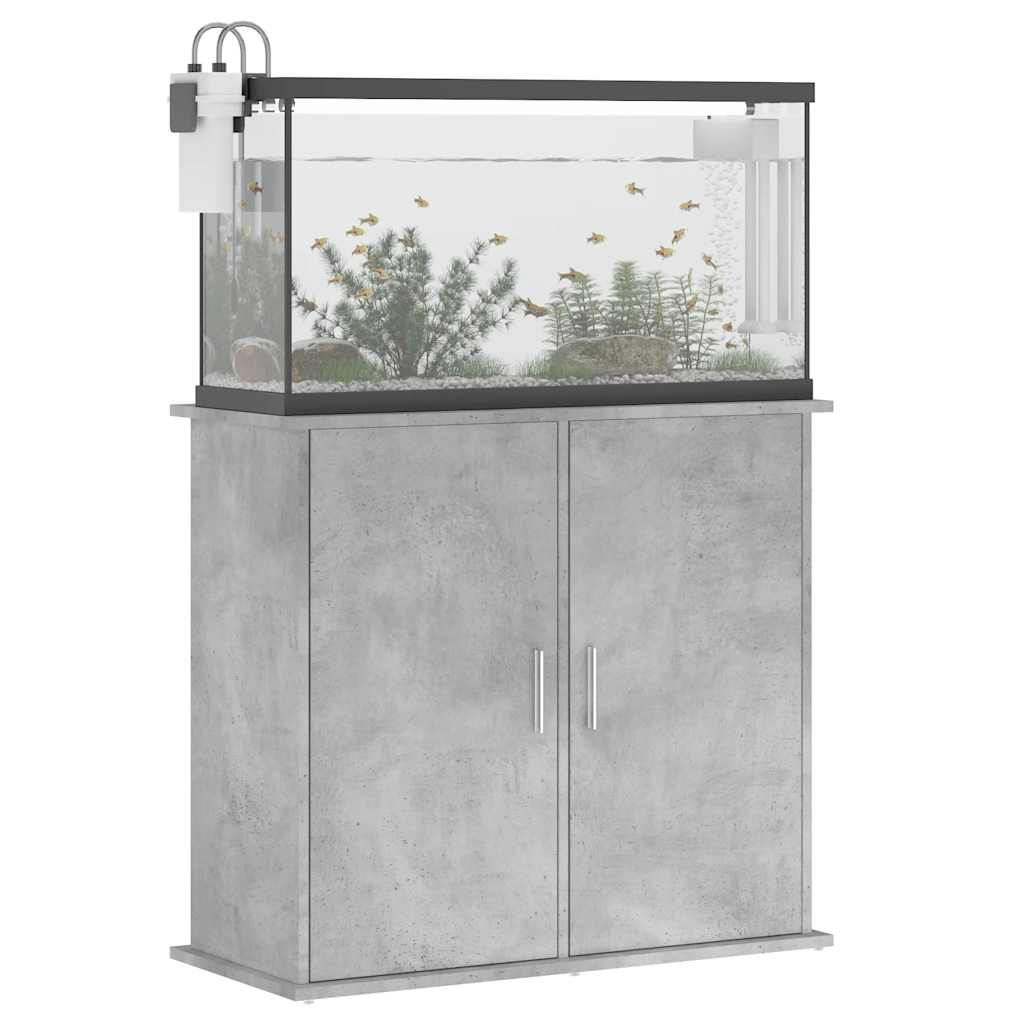 Stalak za akvarij Betonsko-sivi 81x36x73 cm Konstruirano drvo