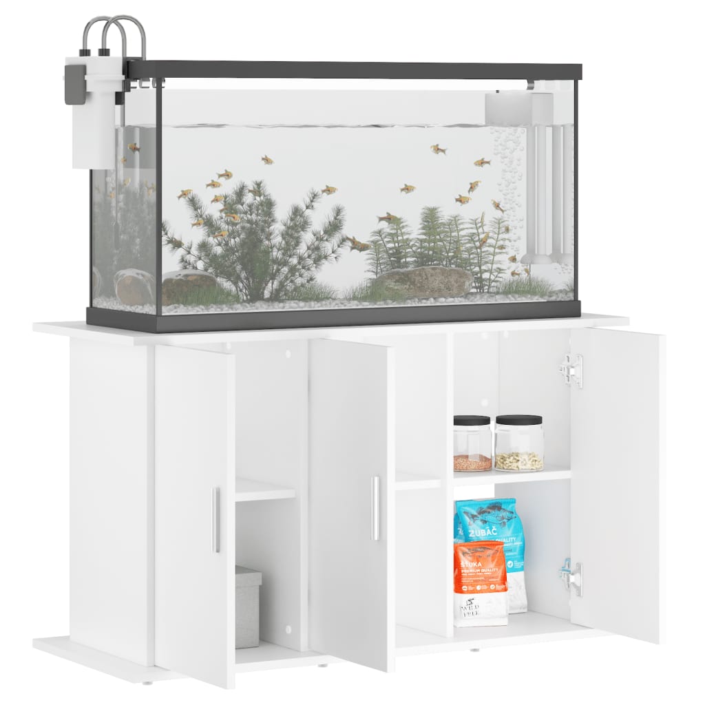 Stalak za akvarij bijeli 101 x 41 x 58 cm od konstruiranog drva