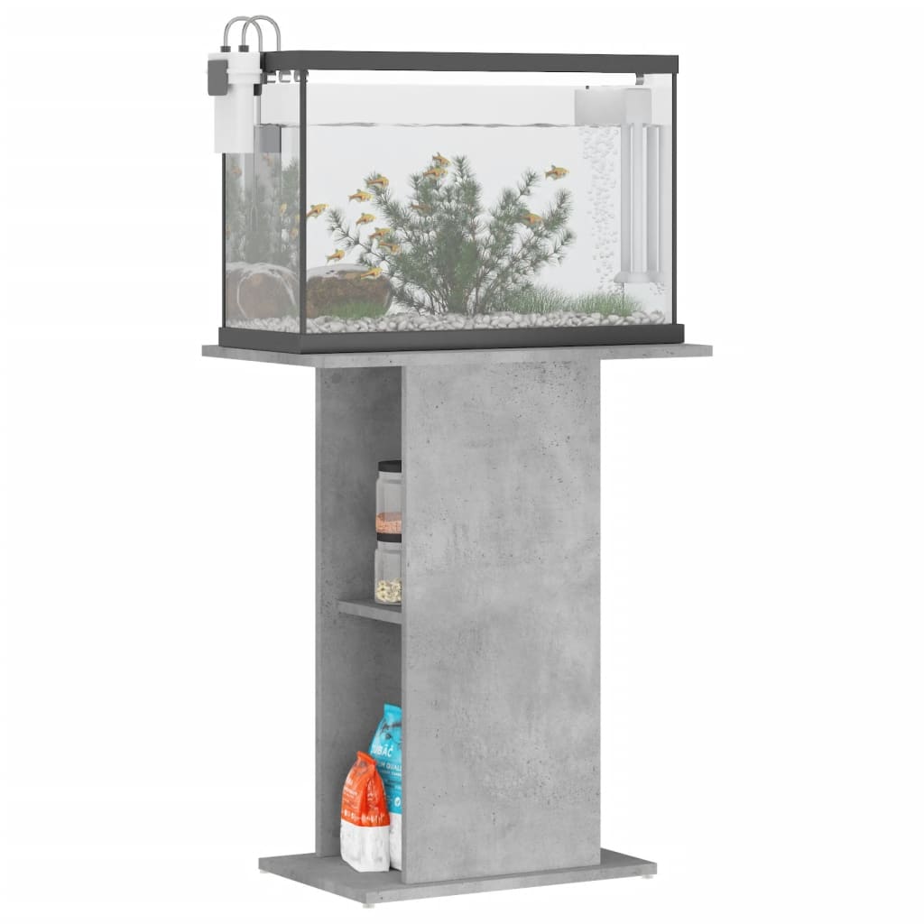Stalak za akvarij Betonsko sivi 60,5x36x72,5 cm Konstruirano drvo