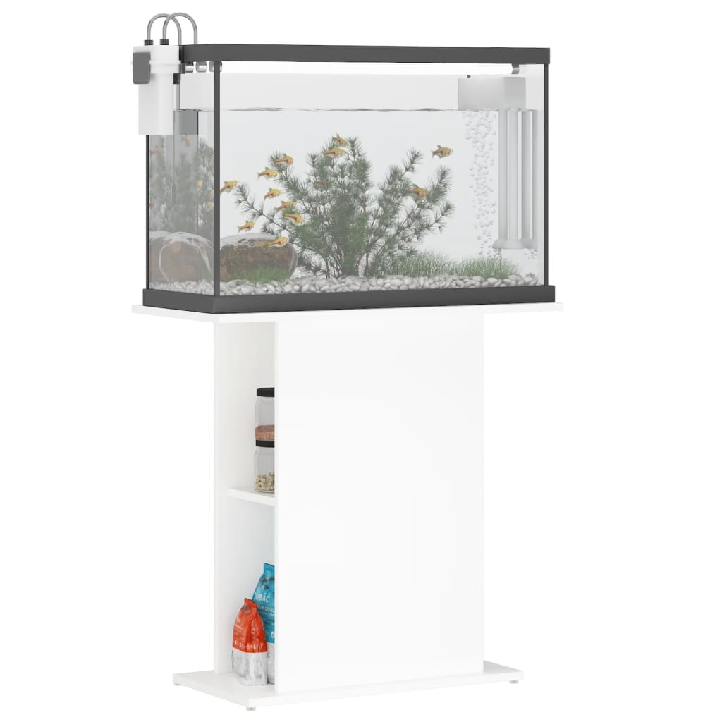Stalak za akvarij Bijeli 75x36x72,5 cm Konstruirano drvo