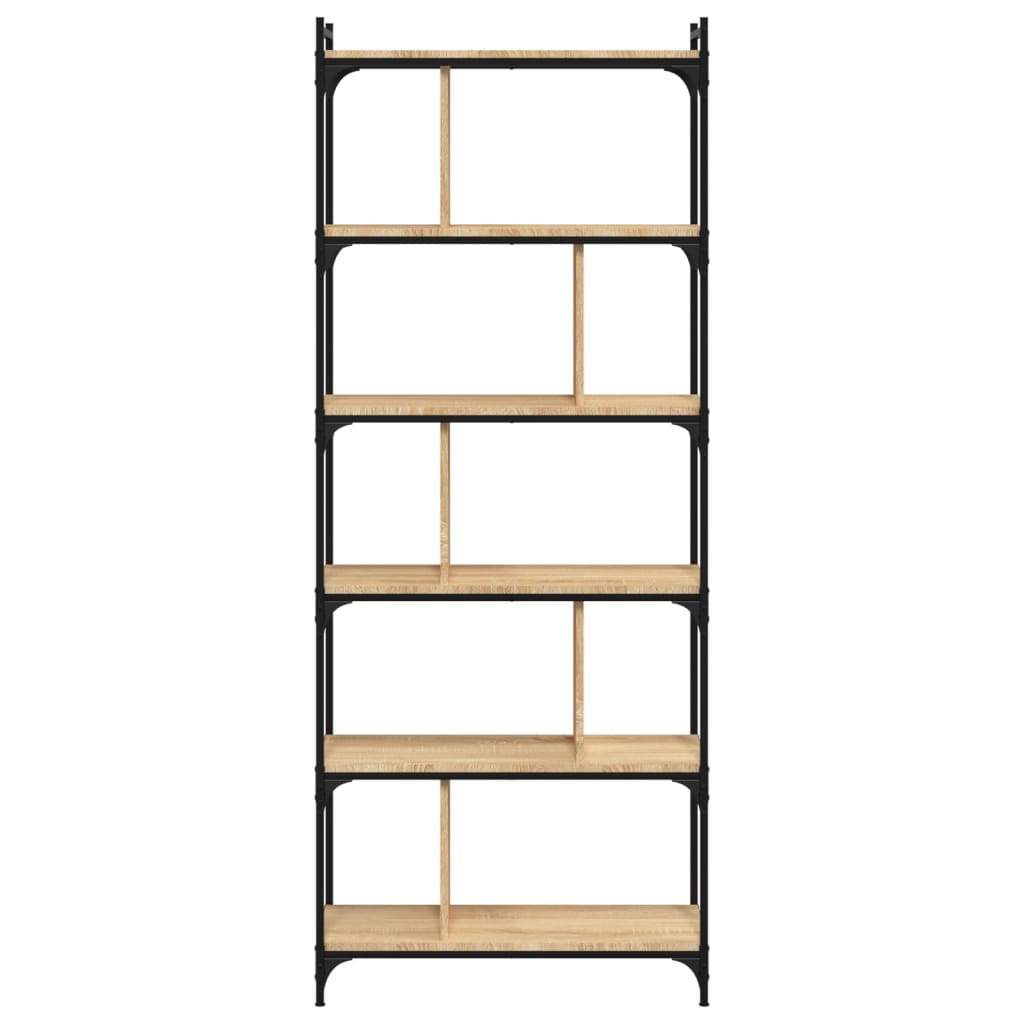 Regal za knjige sa 6 razina boja hrasta 76 x 32 x 192 cm drveni