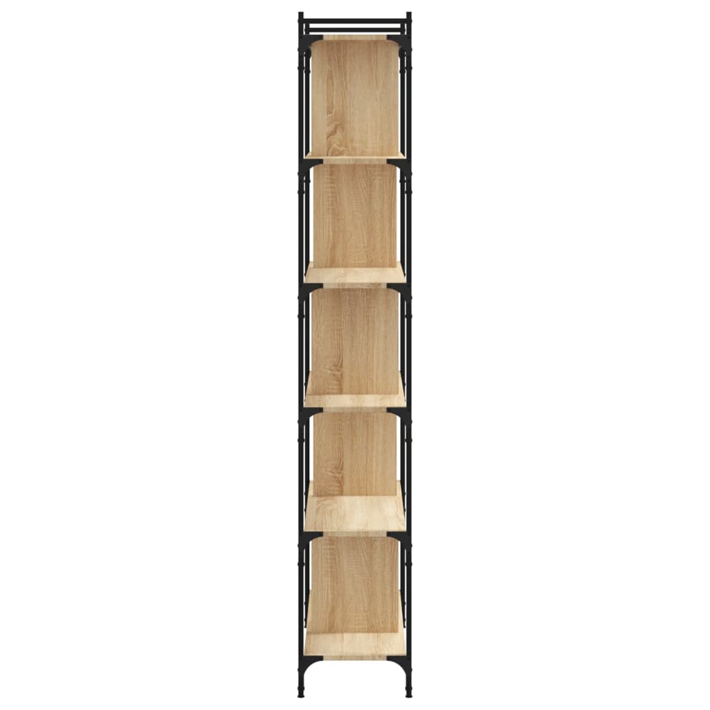 Regal za knjige sa 6 razina boja hrasta 76 x 32 x 192 cm drveni