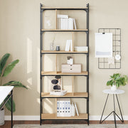 Regal za knjige sa 6 razina boja hrasta 76 x 32 x 192 cm drveni