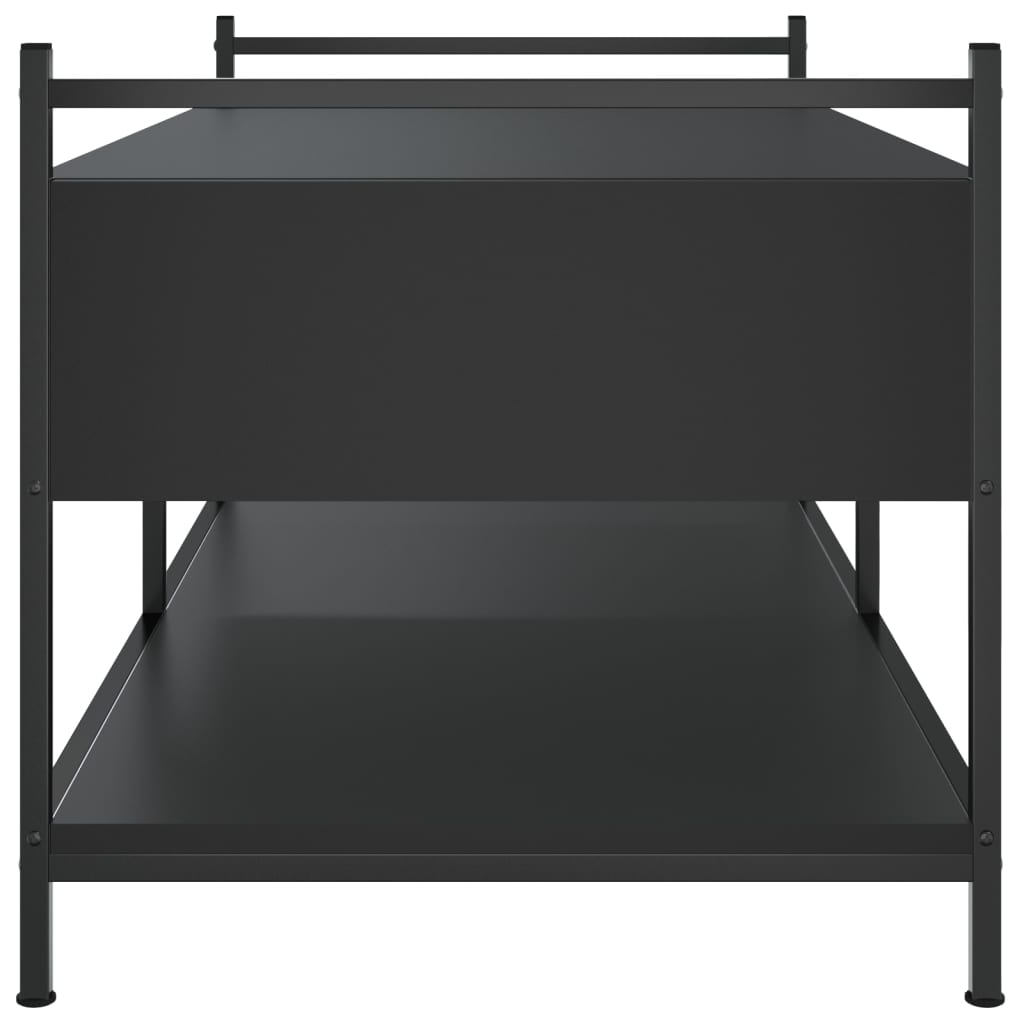 Stolić za kavu crni 99x50x50 cm od konstruiranog drva