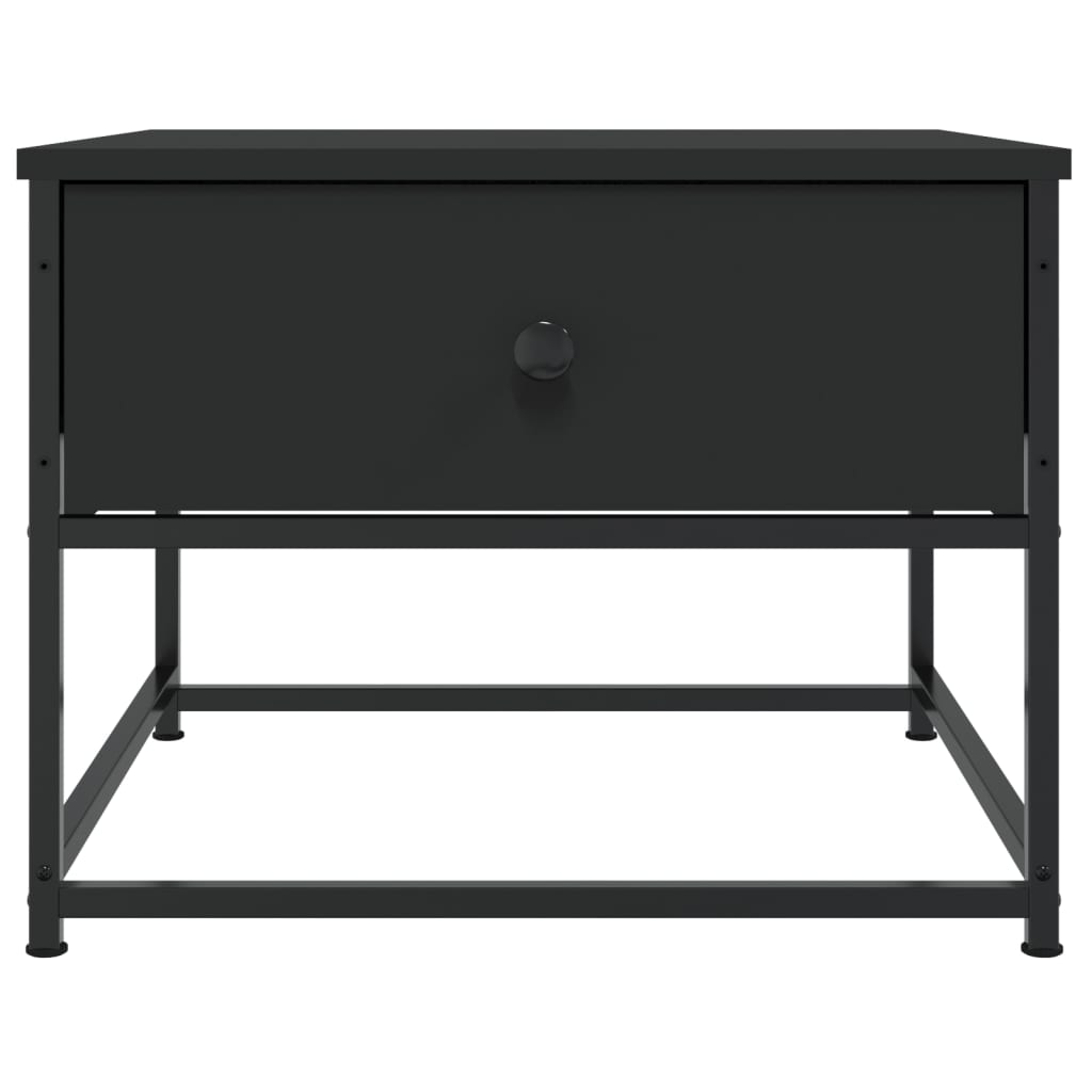 Stolić za kavu crni 51x51x40 cm od konstruiranog drva