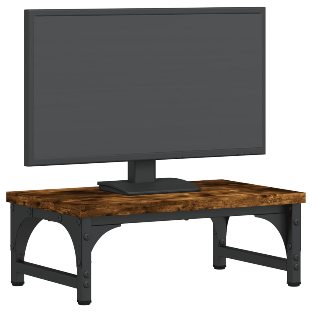 Stalak za monitor boja dimljenog hrasta 37 x 23 x 14 cm drveni