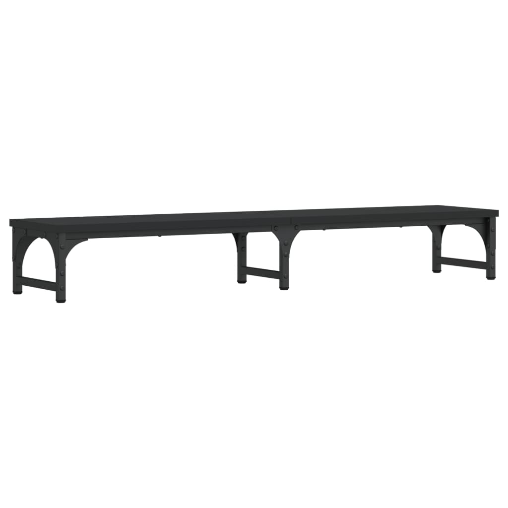 Stalak za monitor crni 105 x 23 x 15,5 cm od konstruiranog drva