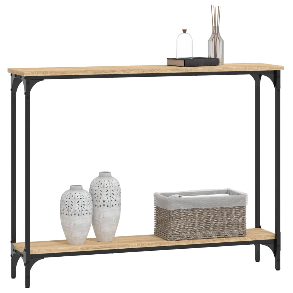 Konzolni stol boja hrasta 100 x 22,5 x 75 cm konstruirano drvo